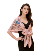 180x90 Van Gogh Rosa Seidenschal  N94